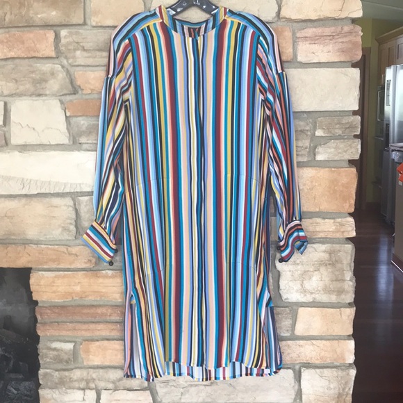 Tracy Reese Dresses & Skirts - Rainbow striped dress/swim coverup NWOT